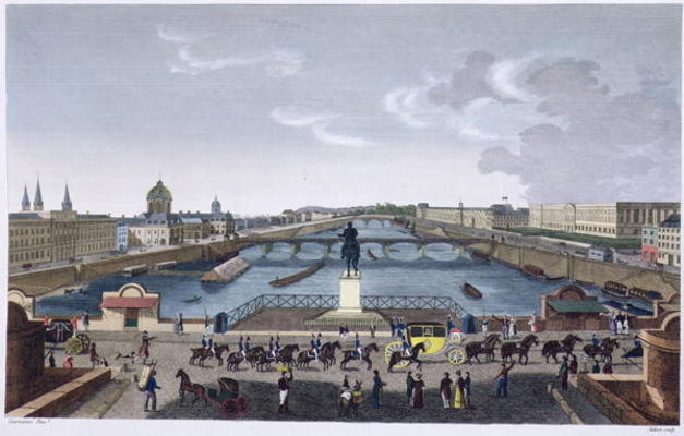 The Pont Neuf. c.1815-20 (colour engraving) à Henri Courvoisier-Voisin