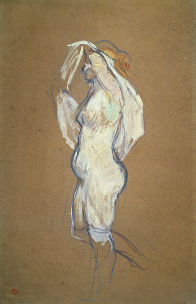 Woman Lifting her Shirt à Henri de Toulouse-Lautrec