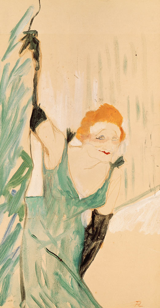 Yvette Guilbert (1867-1944) taking a Curtain Call à Henri de Toulouse-Lautrec