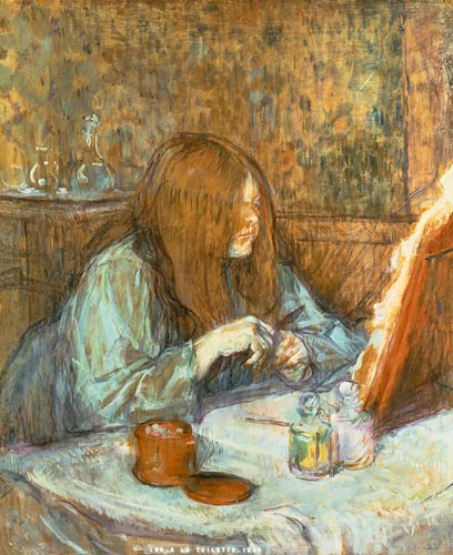 Madame Poupoule at her Toilet - Henri de Toulouse-Lautrec en reproduction  imprimée ou copie peinte à l\'huile sur toile