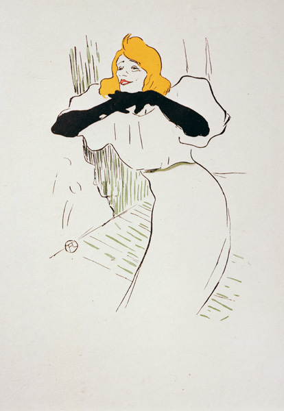 Yvette Guilbert dans à Henri de Toulouse-Lautrec