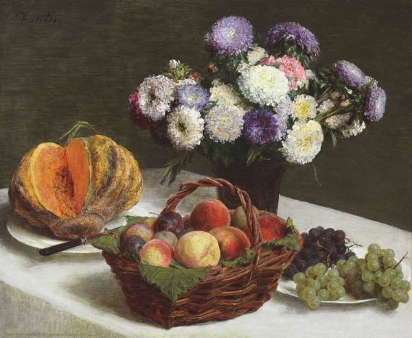 Stillleben mit Blumen und Früchten à Henri Fantin-Latour