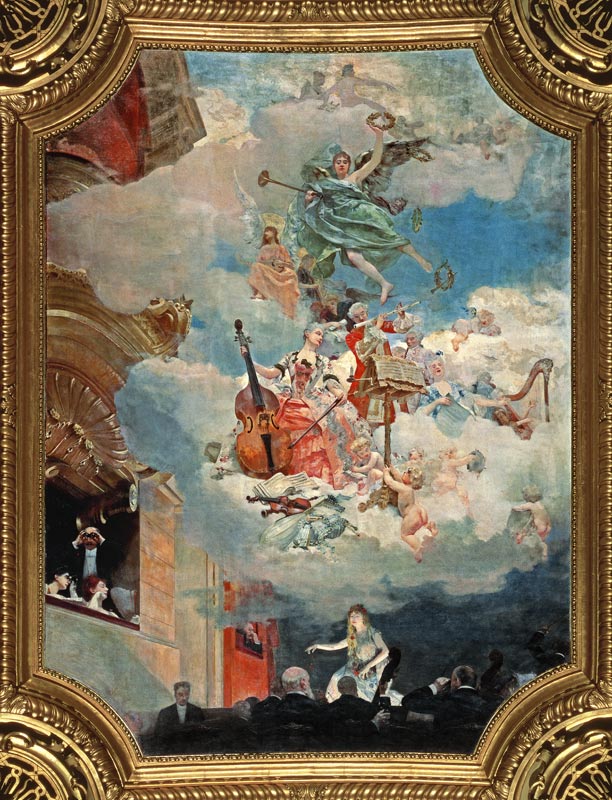 Music across the Ages, ceiling of the Salle des Fetes (ballroom) à Henri Gervex