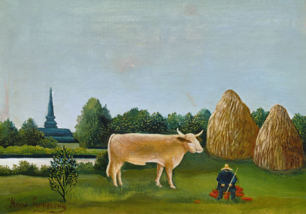 Paysage avec la vache (ou : vue sur Bagneux avec la vache) à Henri Julien-Félix Rousseau