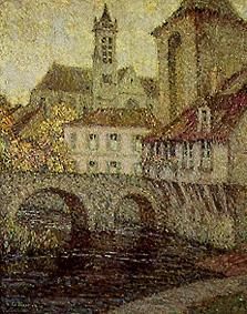 Moret. Pont, Église et Porte de Bourgogne à Henri Le Sidaner