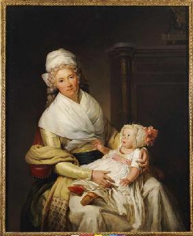 portrait de Constantia Foster avec leur fils