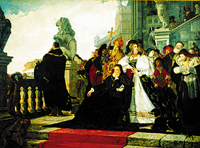 Confirmation des privilèges de l'aristocratie par le Sigismund I  de Pologne à Henryk Hipolit Rodakowski