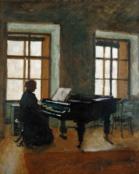 Au piano à Herbert Masaryk