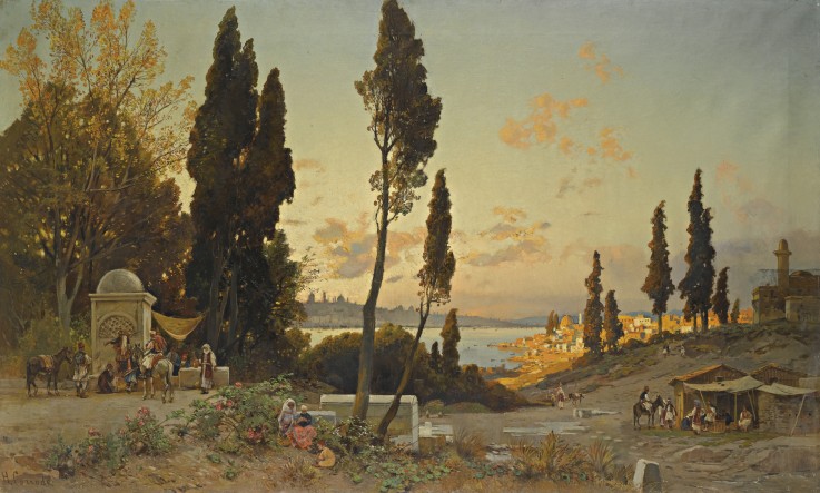 Views across the Bosphorus, Constantinople à Hermann David Salomon Corrodi