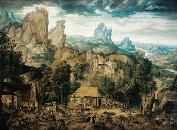 The Coppermine (oil on panel) à Herri met de Bles