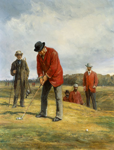 George Glennie Putting at Blackheath with Putting Cleek à Heywood Hardy