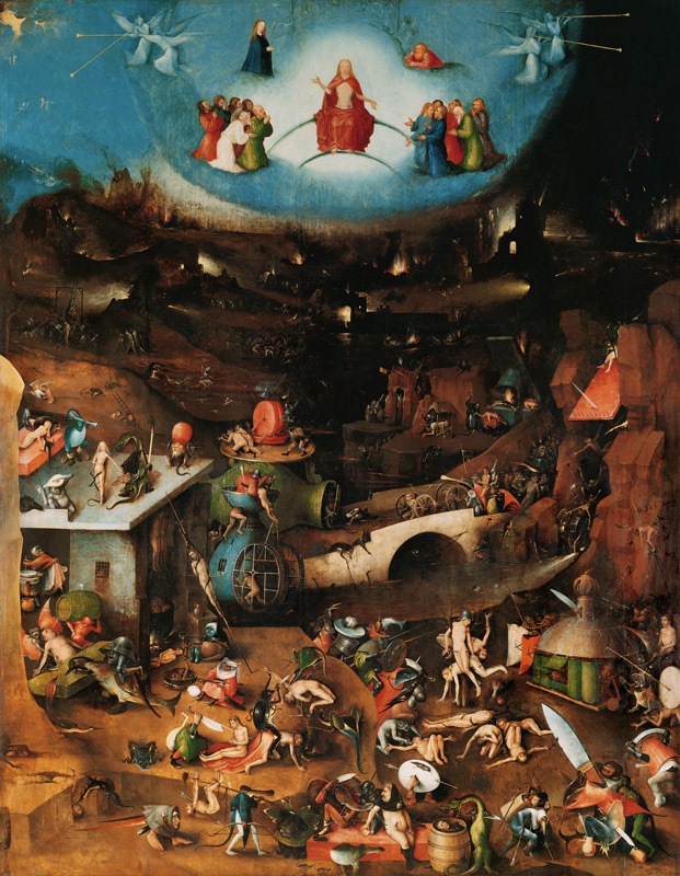 Last Judgement (middle panel) - Hieronymus Bosch en reproduction imprimée  ou copie peinte à l\'huile sur toile