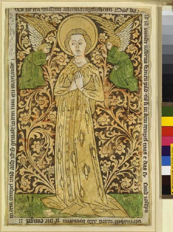 Marie dans la tenue d'épi à Gravure sur bois
