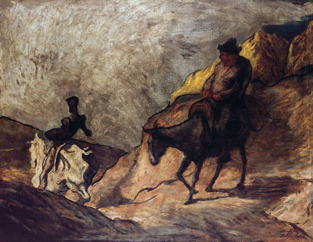 Don Quixote and Sancho Panza à Honoré Daumier