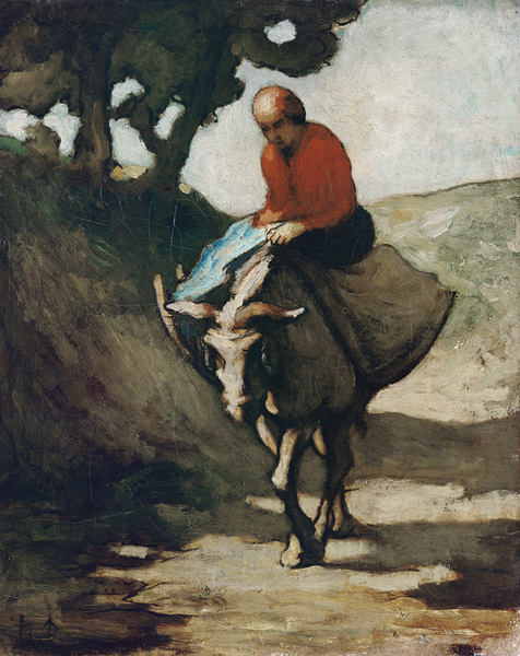 Retour du marché. à Honoré Daumier