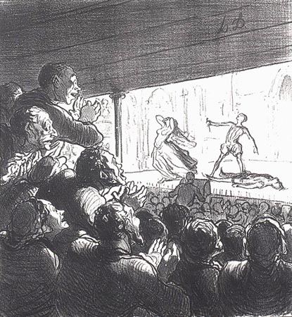 Croquis de Théâtre à Honoré Daumier