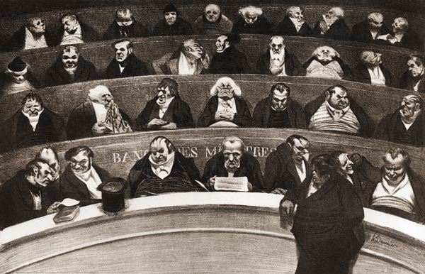 The Stomach of the Legislature, the Ministerial Benches of 1834 à Honoré Daumier