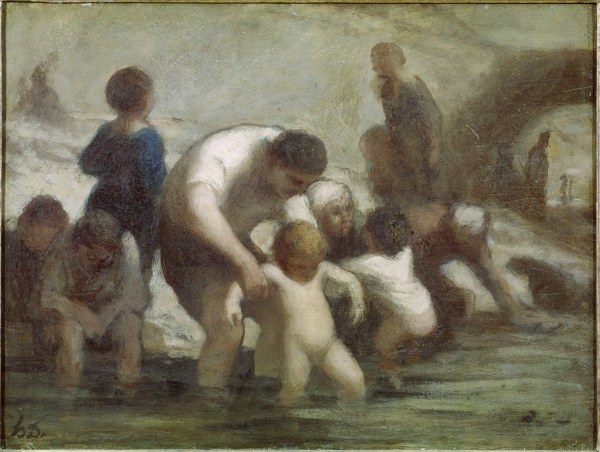 H.Daumier, Kinder im Bad à Honoré Daumier