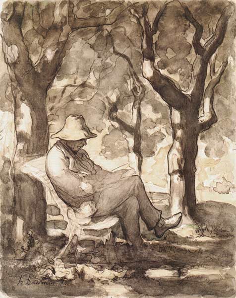le liseur à Honoré Daumier