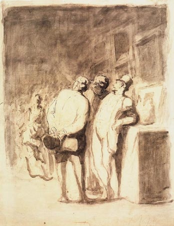 les amateurs de tableaux à Honoré Daumier