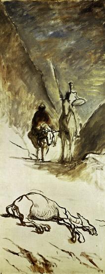 Daumier/Don Quichotte et la mule morte