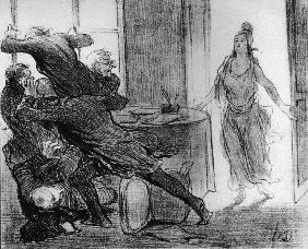 Chute du cabinet Guizot 1848 / Daumier