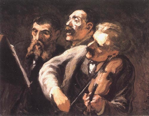 trio d'amateurs à Honoré Daumier