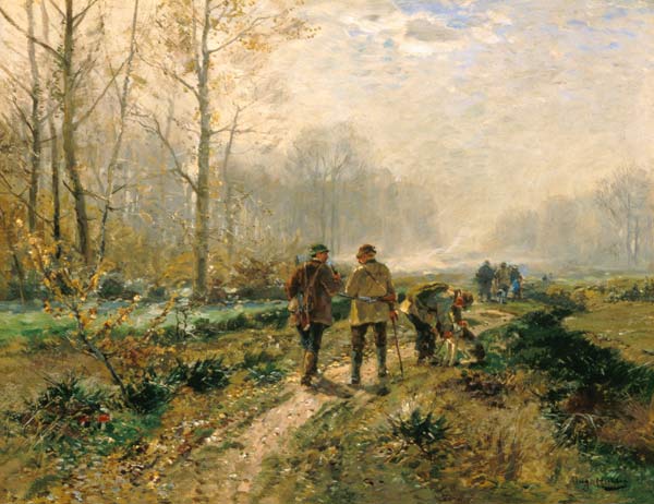 Chasse d'automne. à Hugo Mühlig