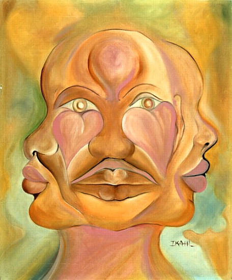 Faces of Copulation (oil on canvas)  à Ikahl  Beckford