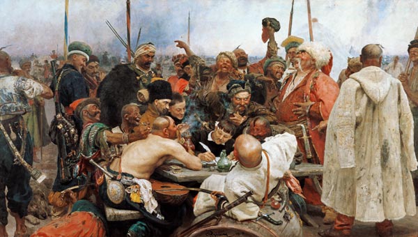 Les Cosaques écrivant une lettre au sultan turc à Ilja Efimowitsch Repin
