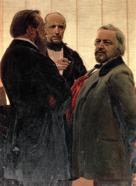 Vladimir Odoevsky (1803-69), Mily Balakirev (1837-1910) and Mikhail Ivanovich Glinka (1804-57) à Ilja Efimowitsch Repin