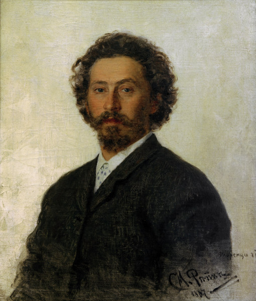 Ilja Repin, Selbstbildnis 1887 à Ilja Efimowitsch Repin