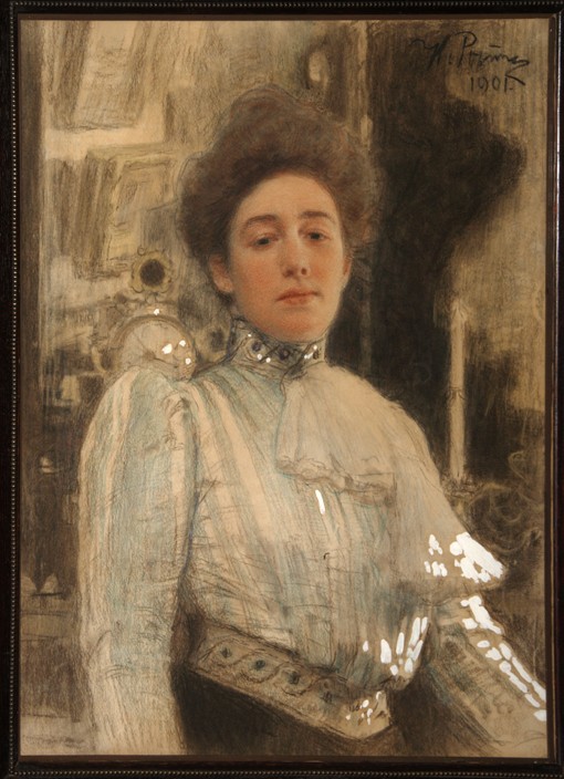 Portrait of Alexandra Pavlovna Botkina (1867-1959) à Ilja Efimowitsch Repin