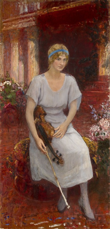 Portrait of the Violinist Cecilia Hansen (1897-1989) à Ilja Efimowitsch Repin