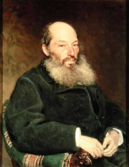 Portrait of Afanasy Fet (1820-92) à Ilja Efimowitsch Repin