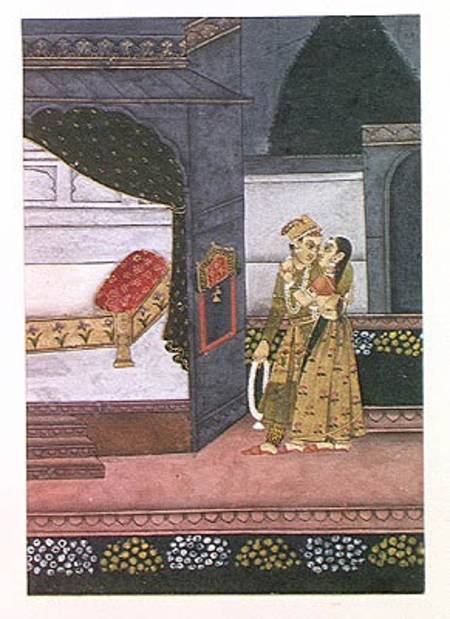 A Couple, illustration from the 'Malavi Ragini' à École indienne