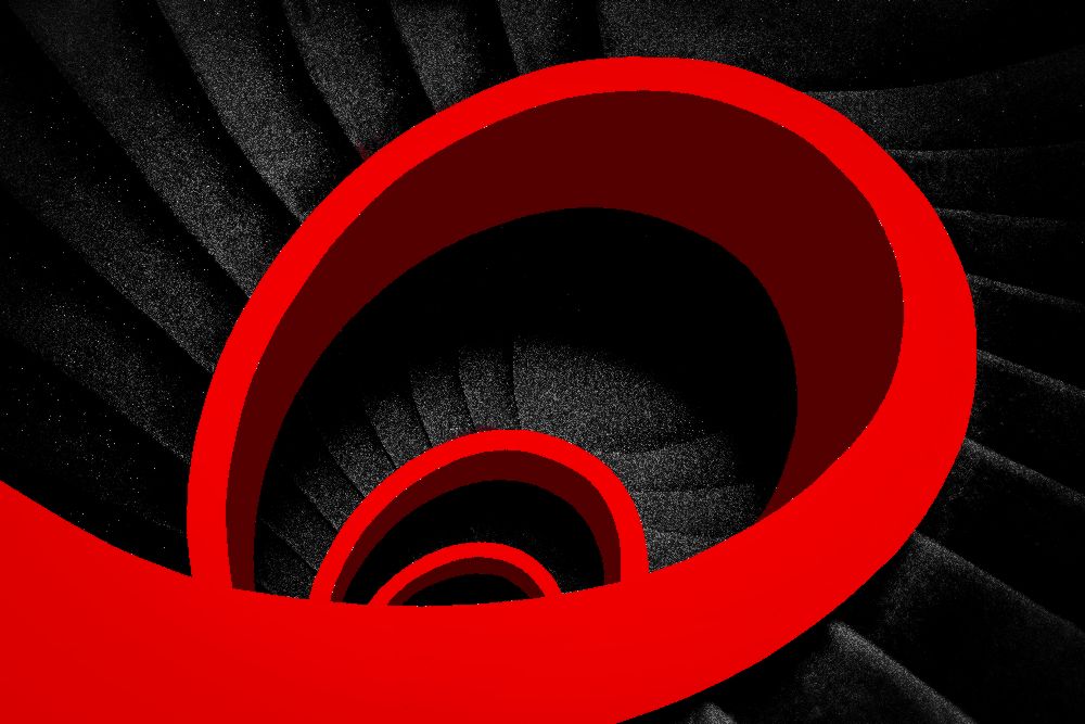 A red spiral à Inge Schuster