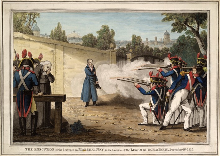 The Execution of Marshal Michel Ney near - Innocent Louis Goubaud en  reproduction imprimée ou copie peinte à l\'huile sur toile