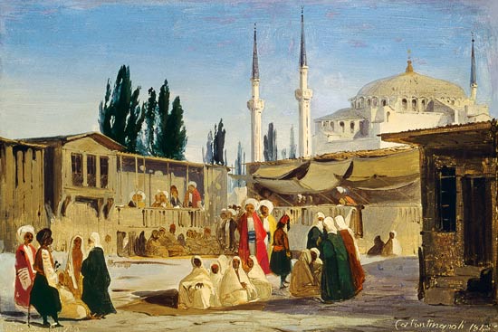 The Slave's Bazaar, Constantinople à Ippolito Caffi