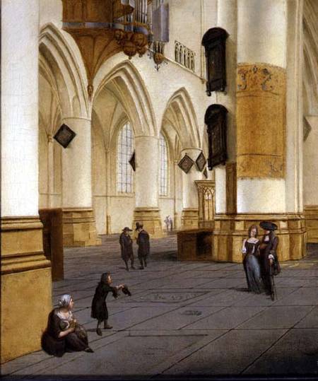 View of the south aisle of the church of St. Bavo, Haarlem à Isaac van Nickele