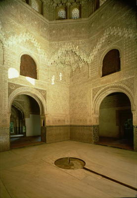 The Room of the Two Sisters (Sala de las Dos Hermanas) 14th century (photo) à École islamique (14ème siècle)