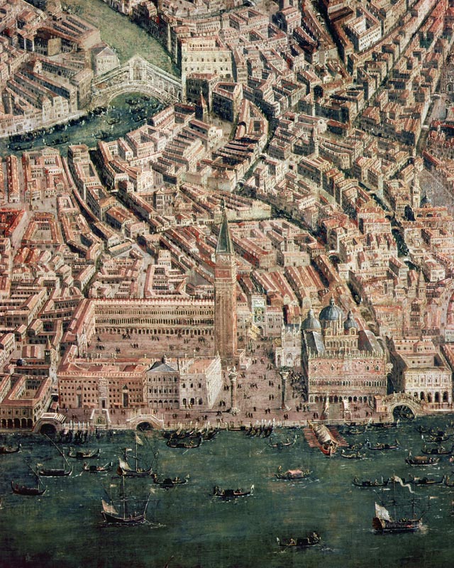 Perspective plan of Venice  (detail of 222923) à École picturale italienne