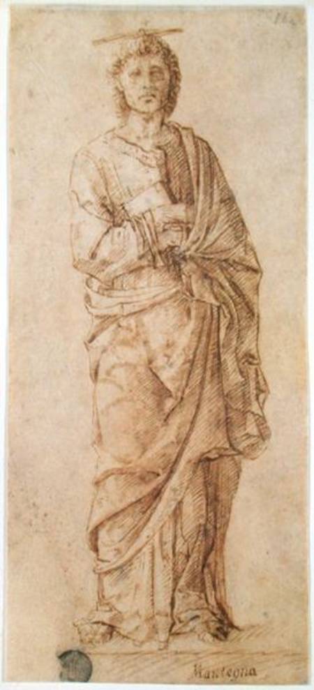 St. John the Evangelist attributed to either Giovanni Bellini (c.1430-1516) or Andrea Mantegna (1430 à École picturale italienne