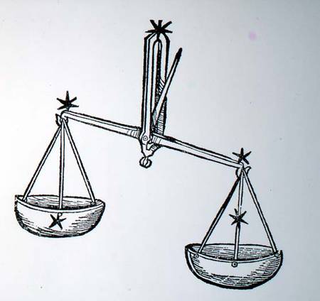 Libra (the Scales) an illustration from - Italian School