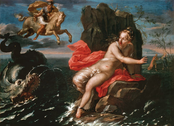 Perseus and Andromeda, Bolognese School à École picturale italienne