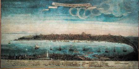 View of Constantinople à École picturale italienne