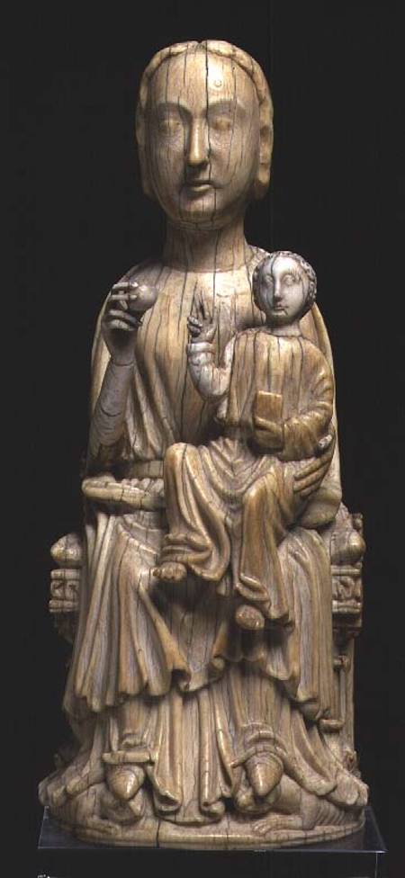 Virgin and Child, statuette à École picturale italienne