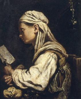Jeune fille lisant / Art italien / 17e