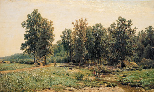 Shishkin / Edge of Oak Woods / Painting à Iwan Iwanowitsch Schischkin
