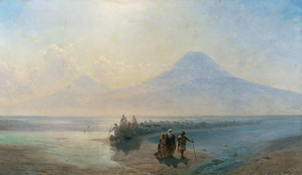 The Descent of Noah from Mount Ararat à Iwan Konstantinowitsch Aiwasowski